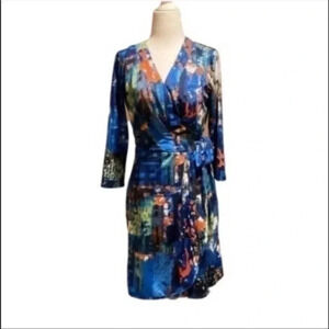 Oleg Cassini multi color dress 2